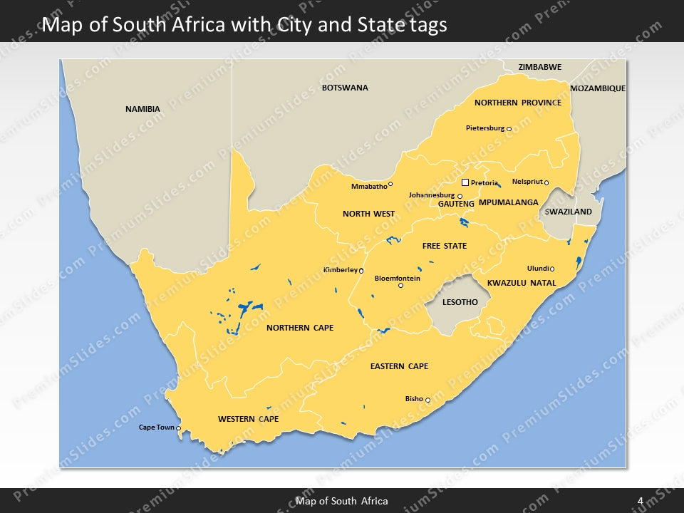 powerpoint map south africa