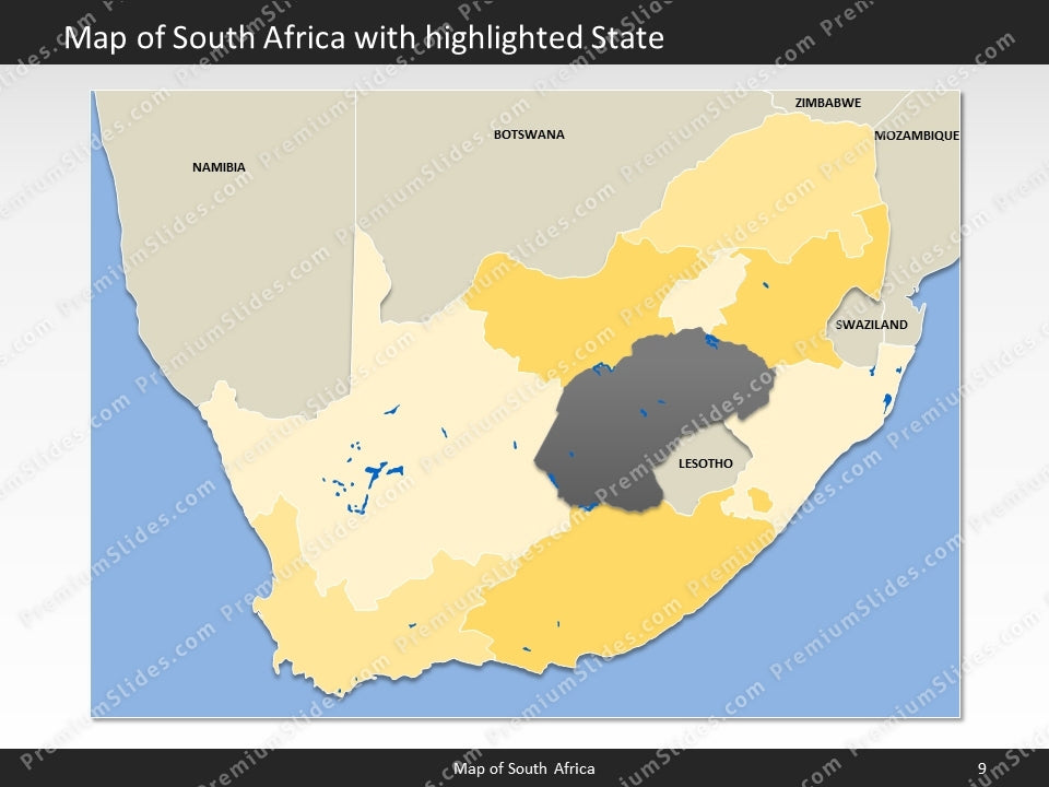powerpoint map south africa