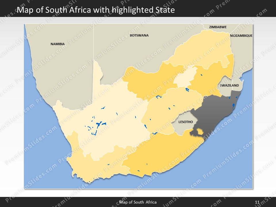 powerpoint map south africa