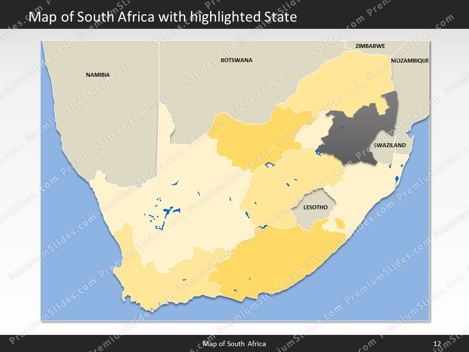 powerpoint map south africa