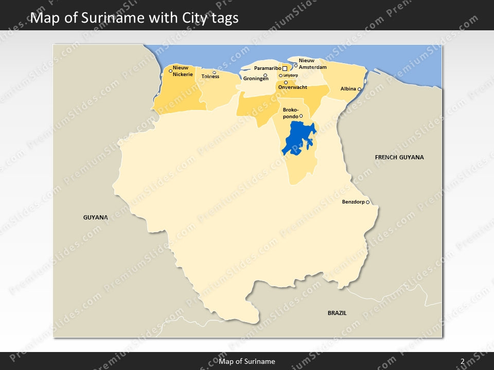 powerpoint map suriname
