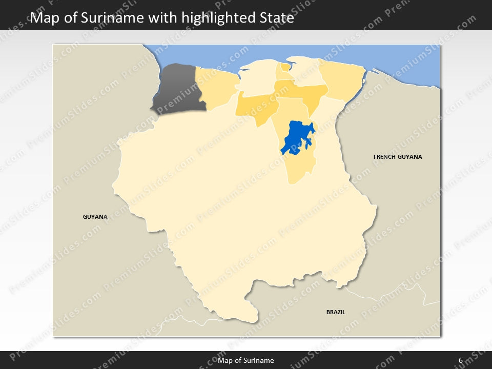 powerpoint map suriname