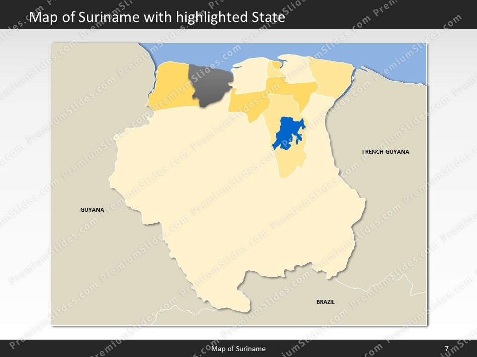 powerpoint map suriname