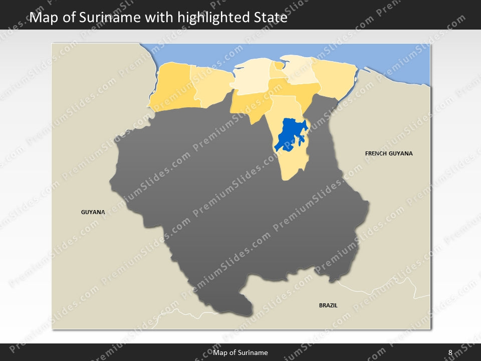 powerpoint map suriname