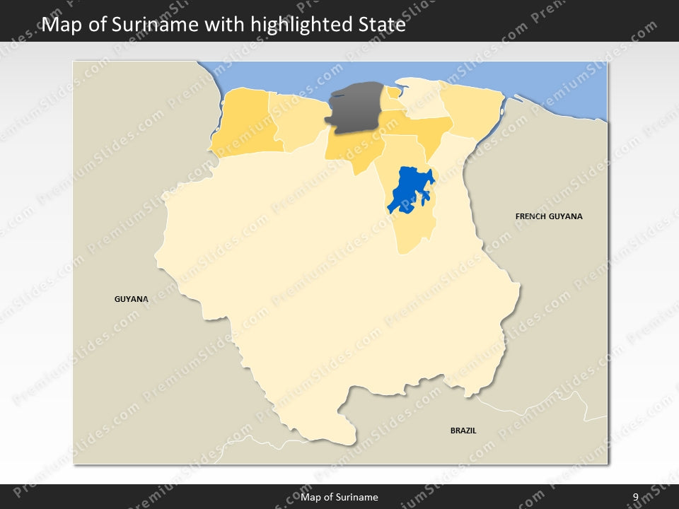 powerpoint map suriname
