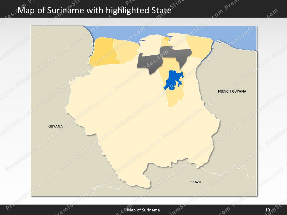 powerpoint map suriname