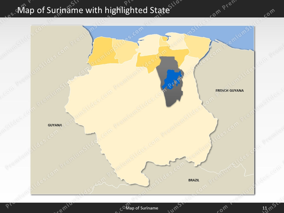 powerpoint map suriname