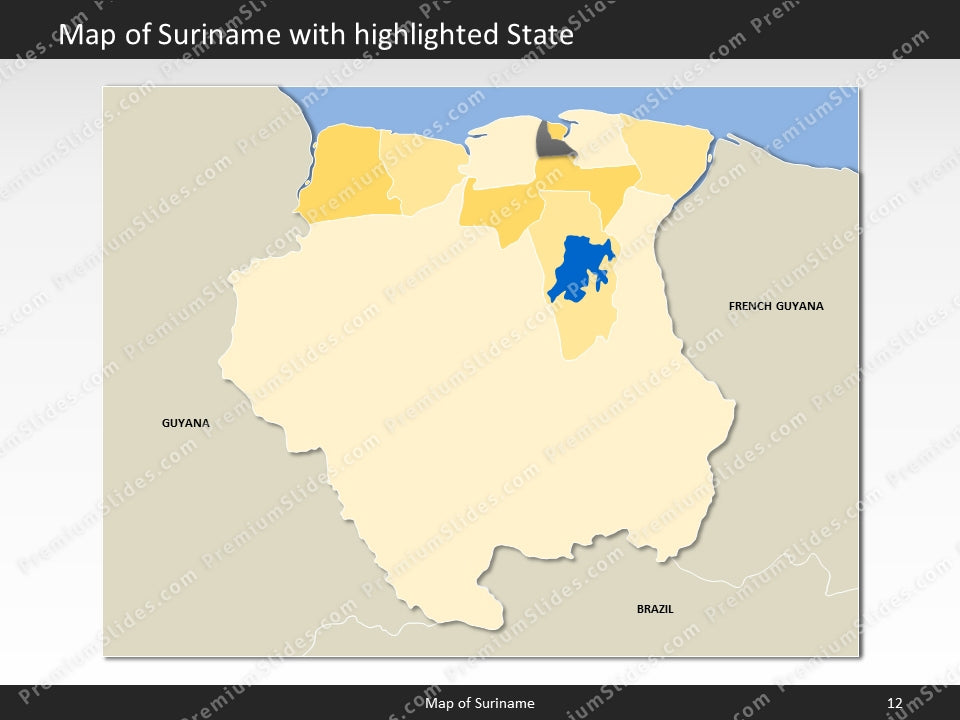powerpoint map suriname