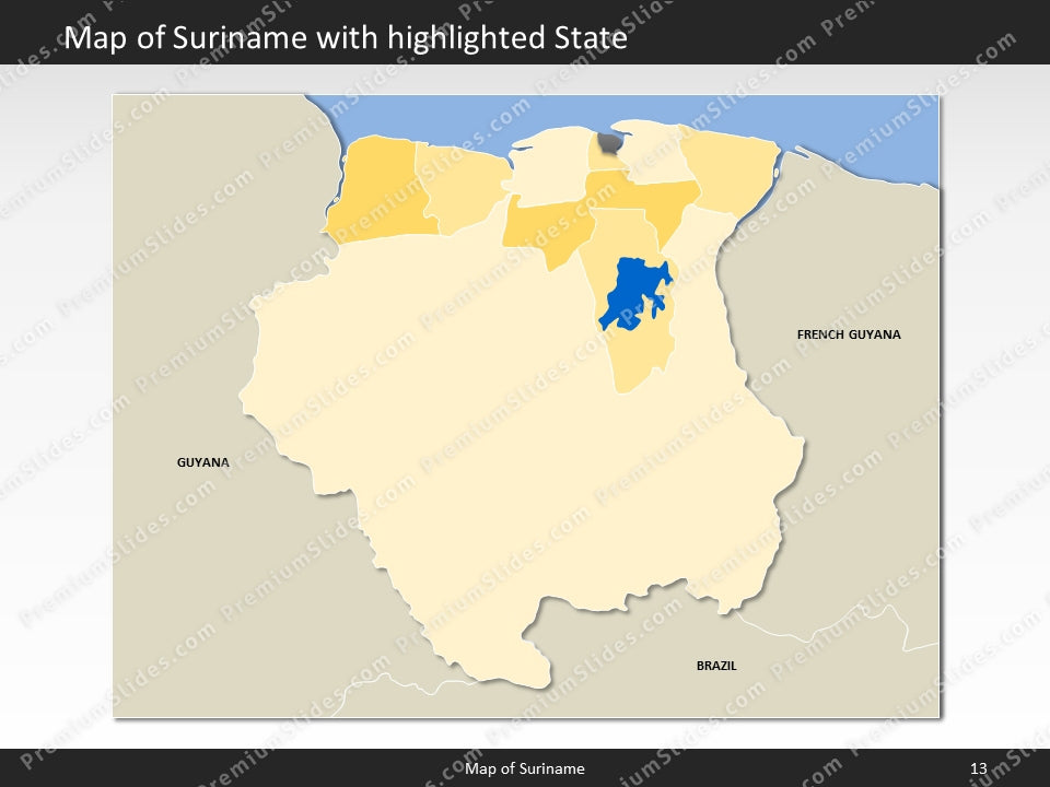 powerpoint map suriname