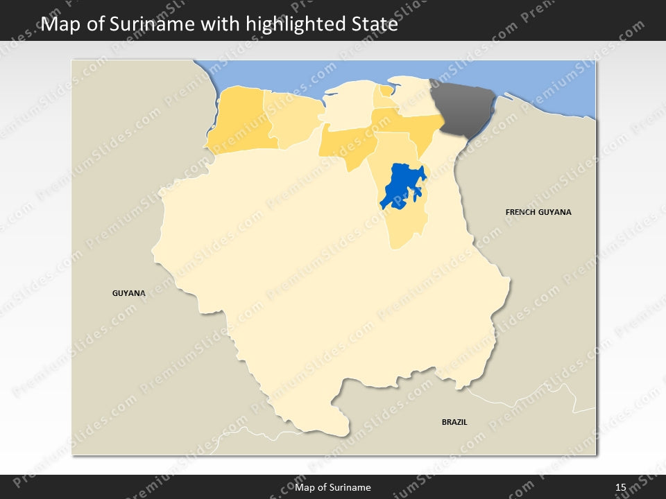 powerpoint map suriname