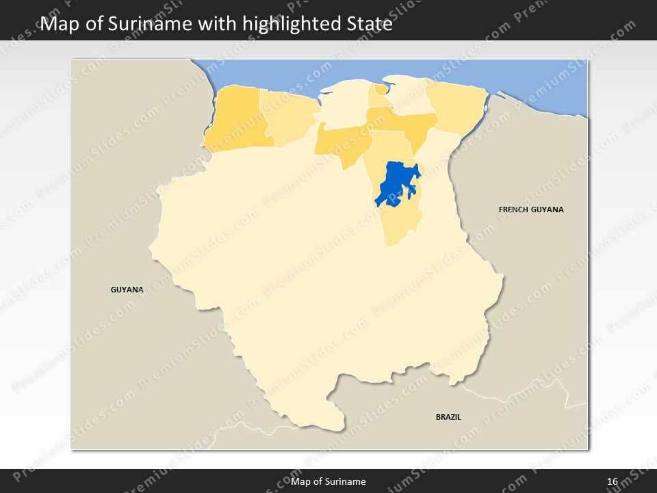 powerpoint map suriname