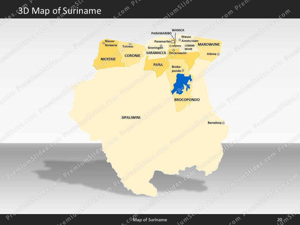 powerpoint map suriname