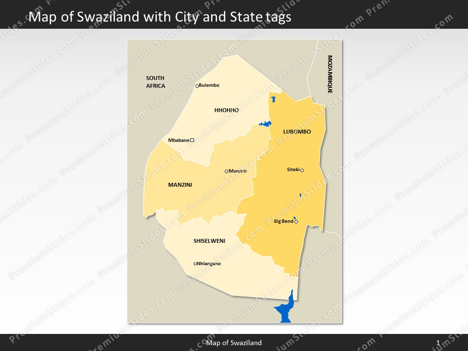 powerpoint map swaziland