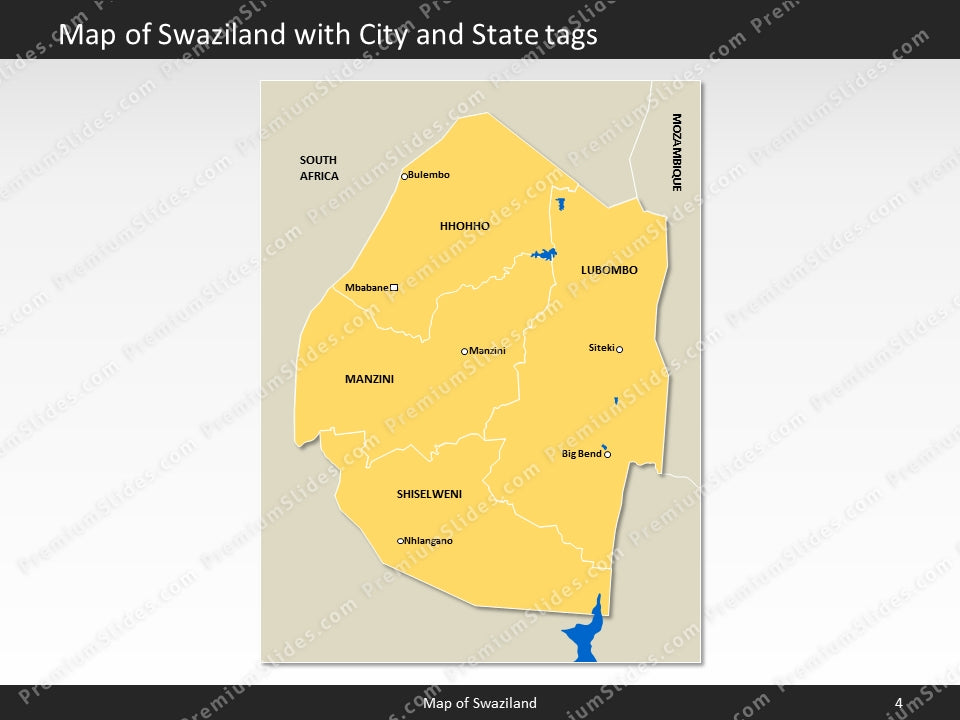 powerpoint map swaziland