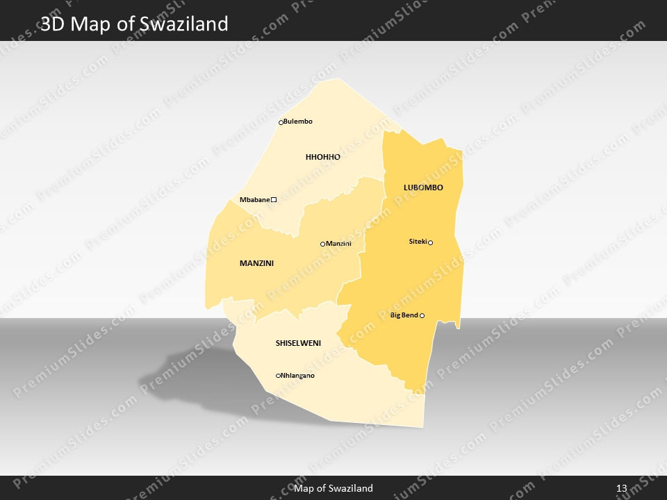 powerpoint map swaziland
