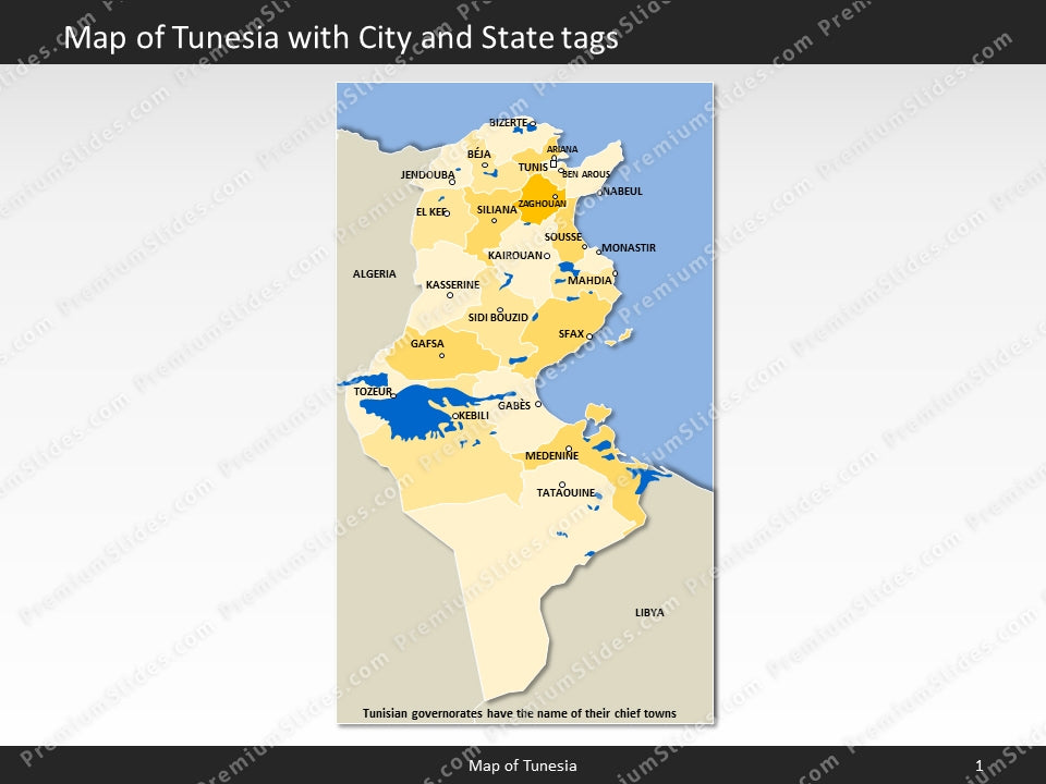 powerpoint map tunesia