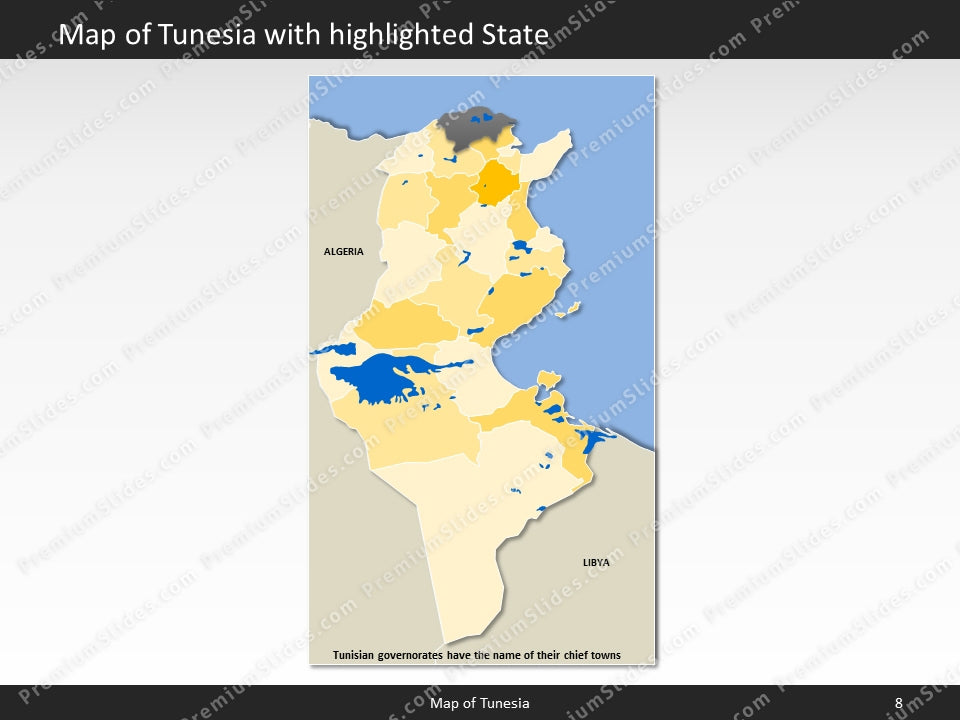 powerpoint map tunesia