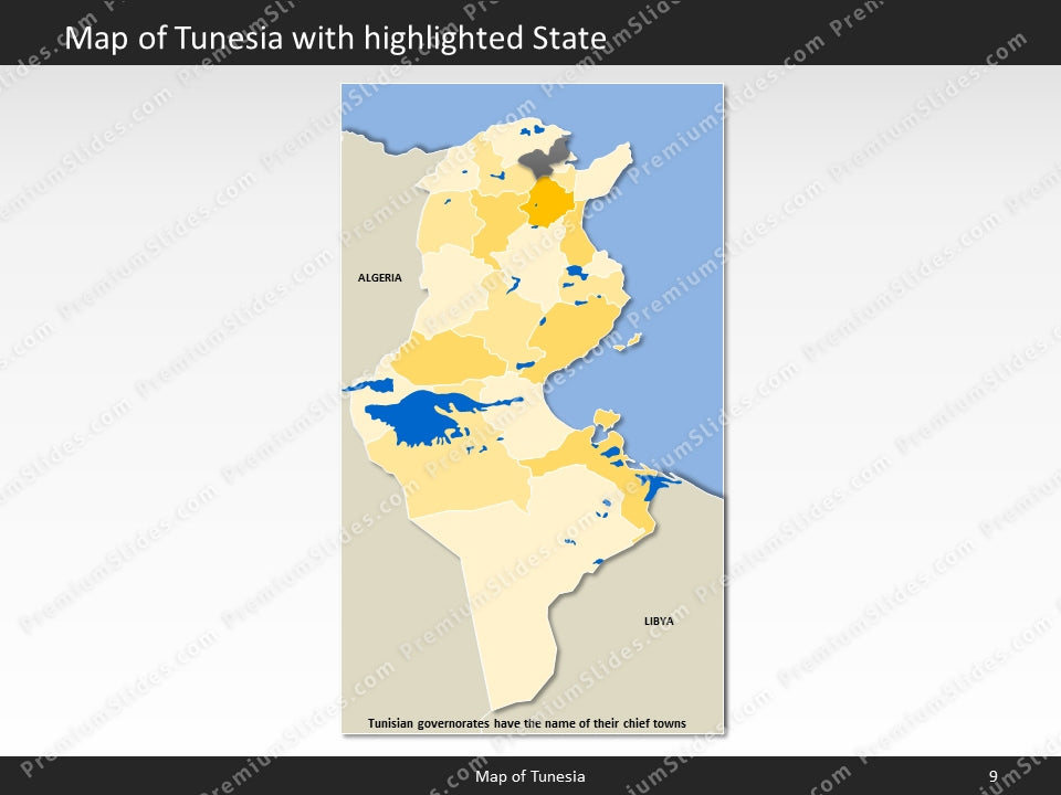 powerpoint map tunesia