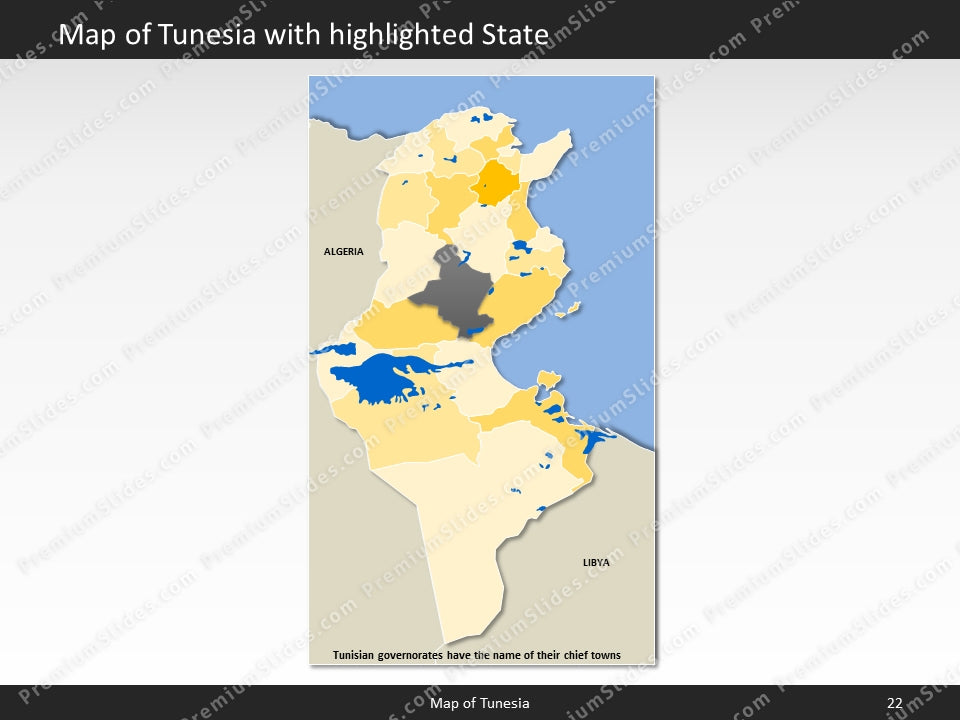 powerpoint map tunesia