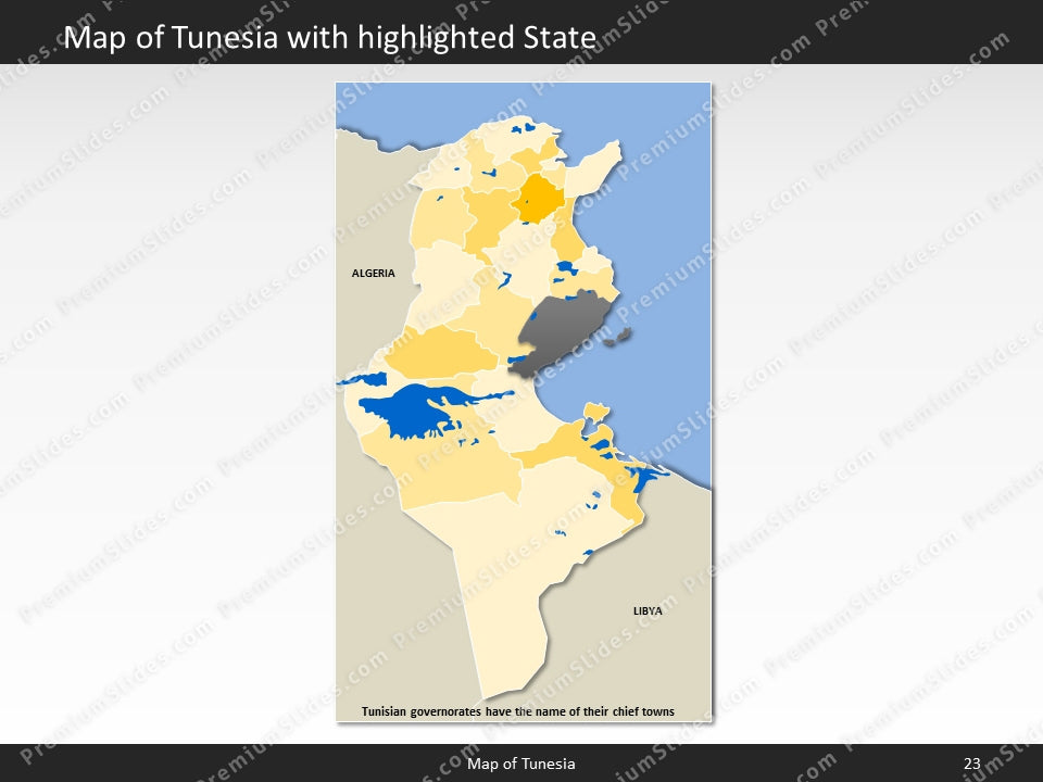 powerpoint map tunesia