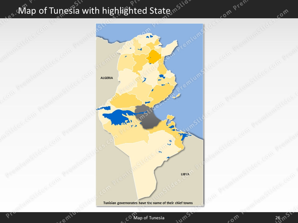 powerpoint map tunesia