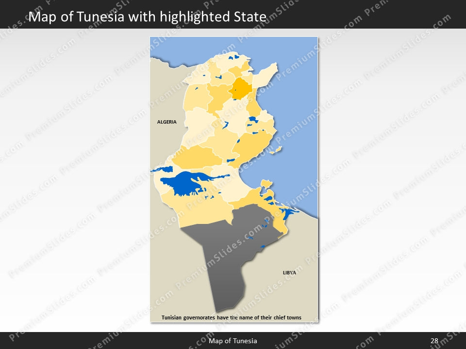 powerpoint map tunesia