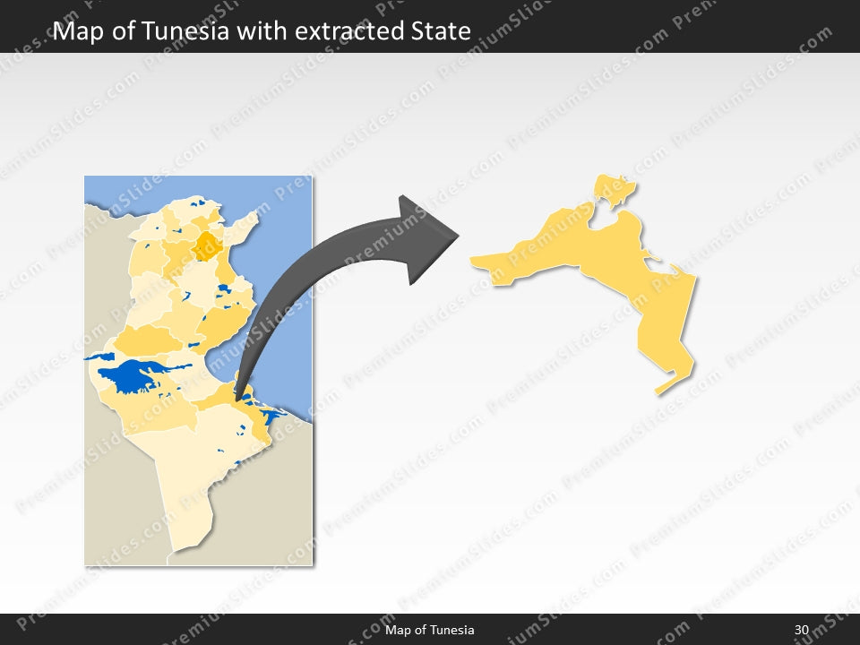 powerpoint map tunesia
