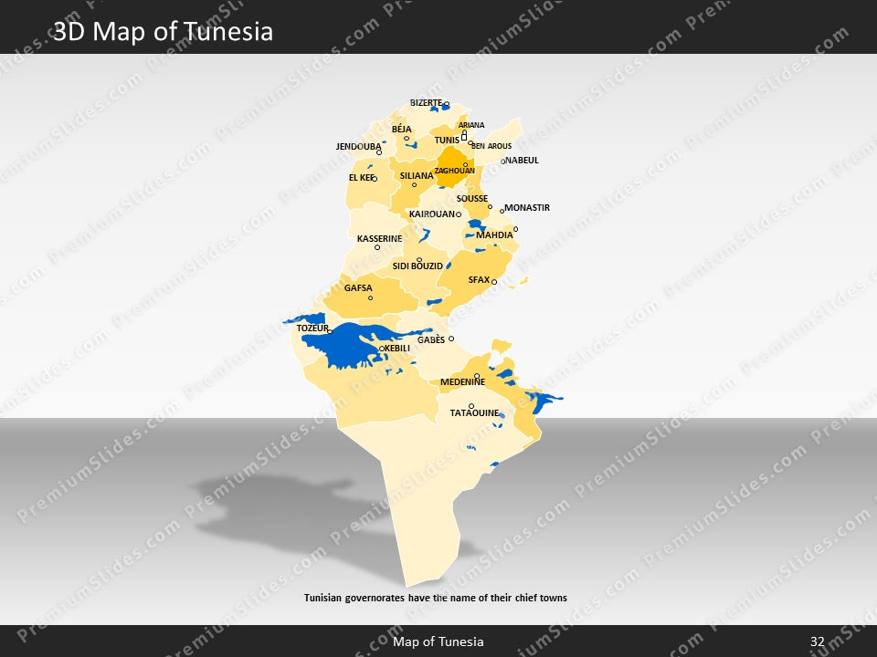 powerpoint map tunesia
