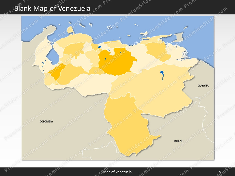 Venezuela Map - Editable Map of Venezuela - Template for PowerPoint
