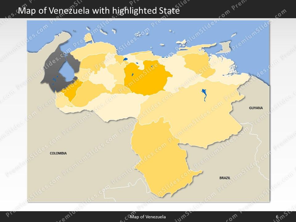 Venezuela Map - Editable Map of Venezuela - Template for PowerPoint