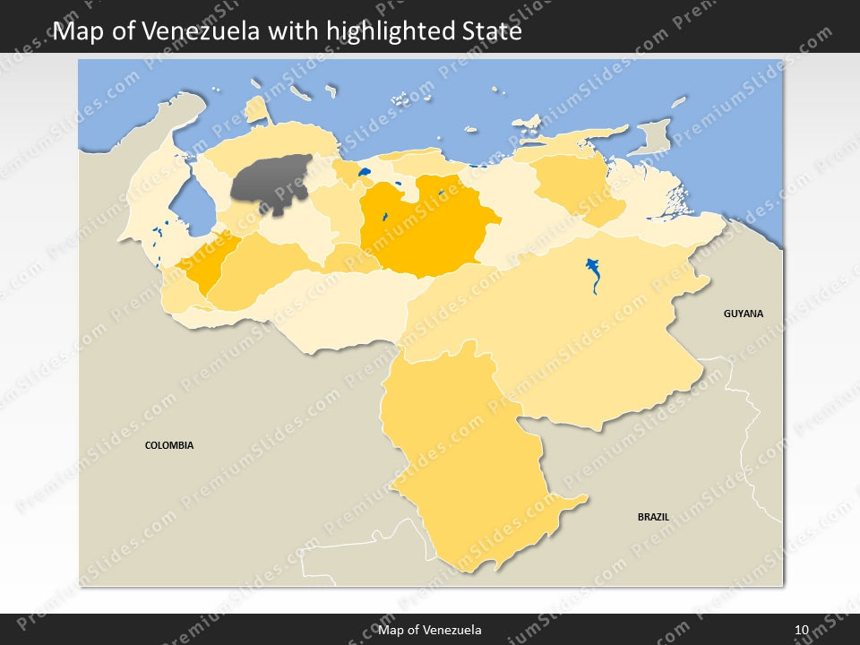 Venezuela Map - Editable Map of Venezuela - Template for PowerPoint