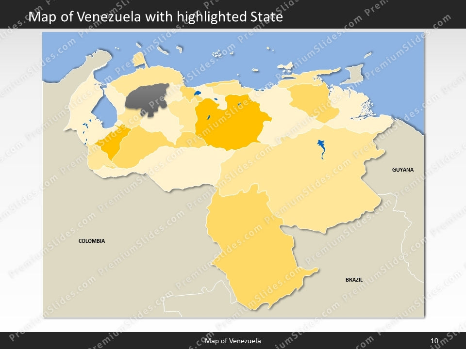Venezuela Map - Editable Map of Venezuela - Template for PowerPoint