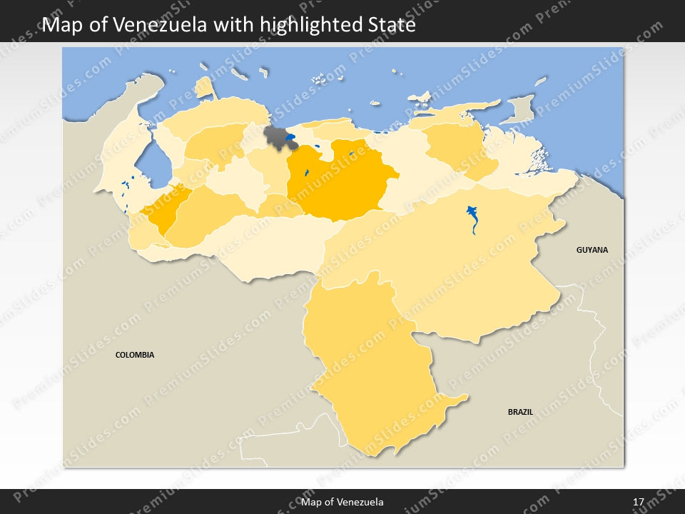 Venezuela Map - Editable Map of Venezuela - Template for PowerPoint