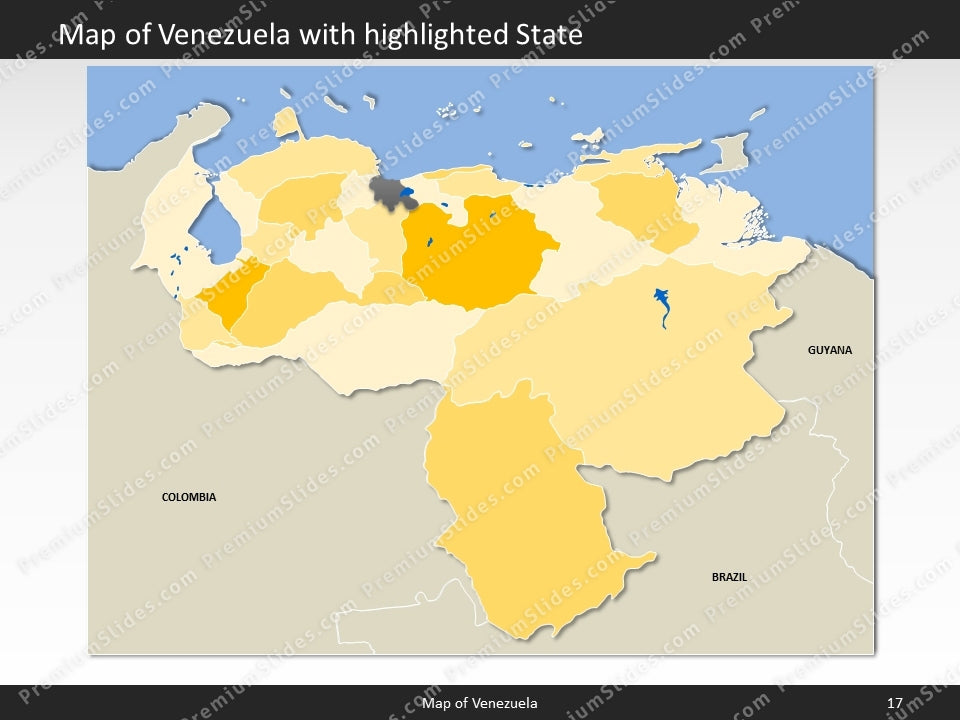 Venezuela Map - Editable Map of Venezuela - Template for PowerPoint