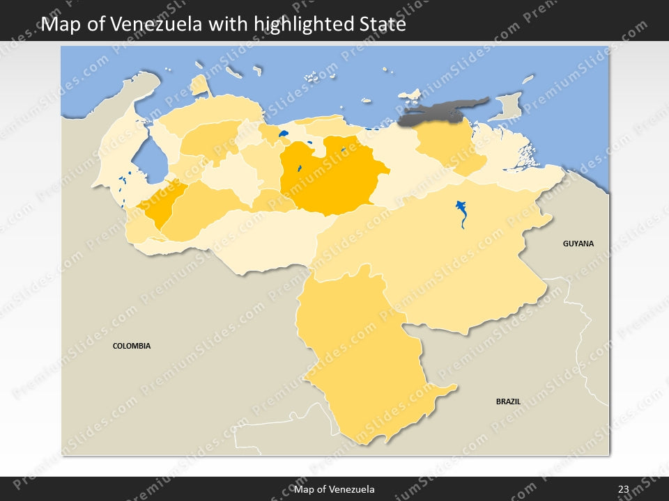 Venezuela Map - Editable Map of Venezuela - Template for PowerPoint