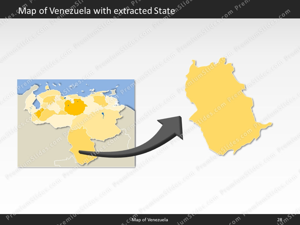 Venezuela Map - Editable Map of Venezuela - Template for PowerPoint