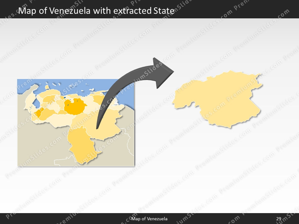 Venezuela Map - Editable Map of Venezuela - Template for PowerPoint