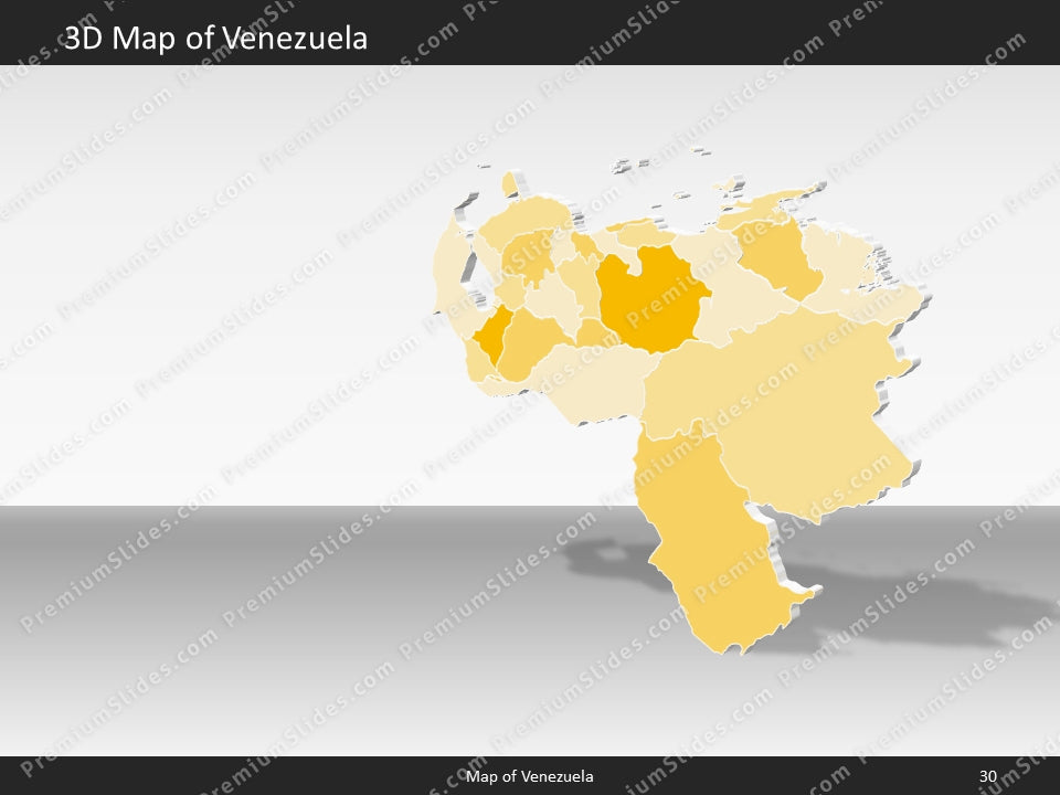 Venezuela Map - Editable Map of Venezuela - Template for PowerPoint