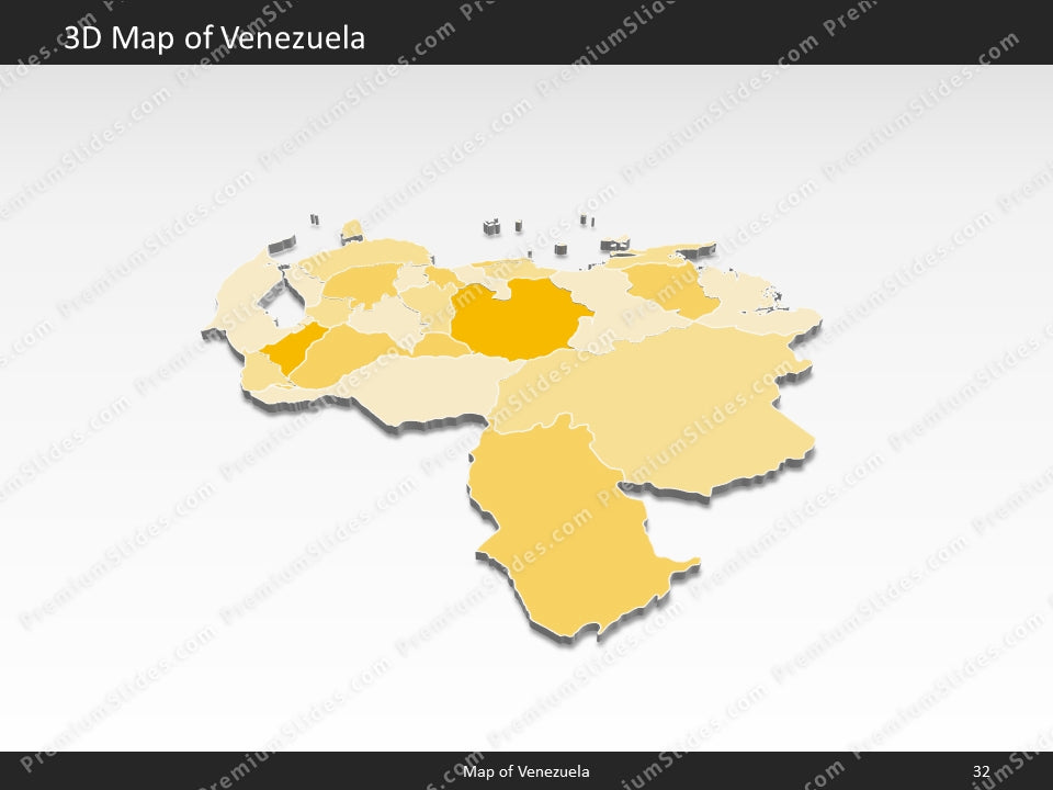 Venezuela Map - Editable Map of Venezuela - Template for PowerPoint