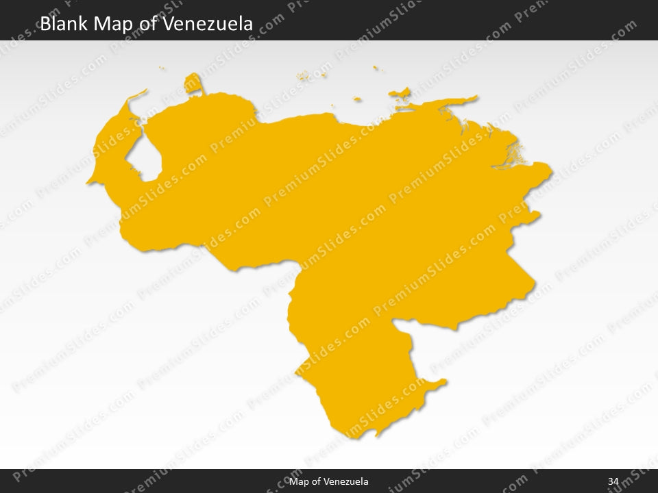Venezuela Map - Editable Map of Venezuela - Template for PowerPoint