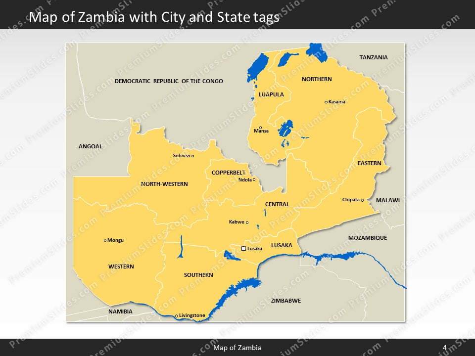 powerpoint map zambia