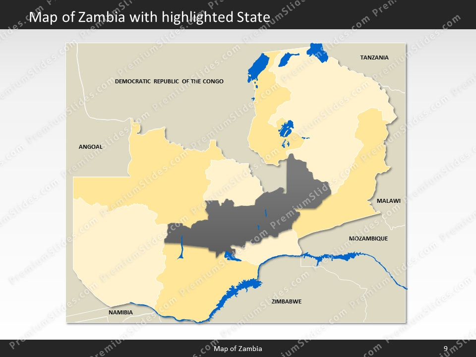 powerpoint map zambia