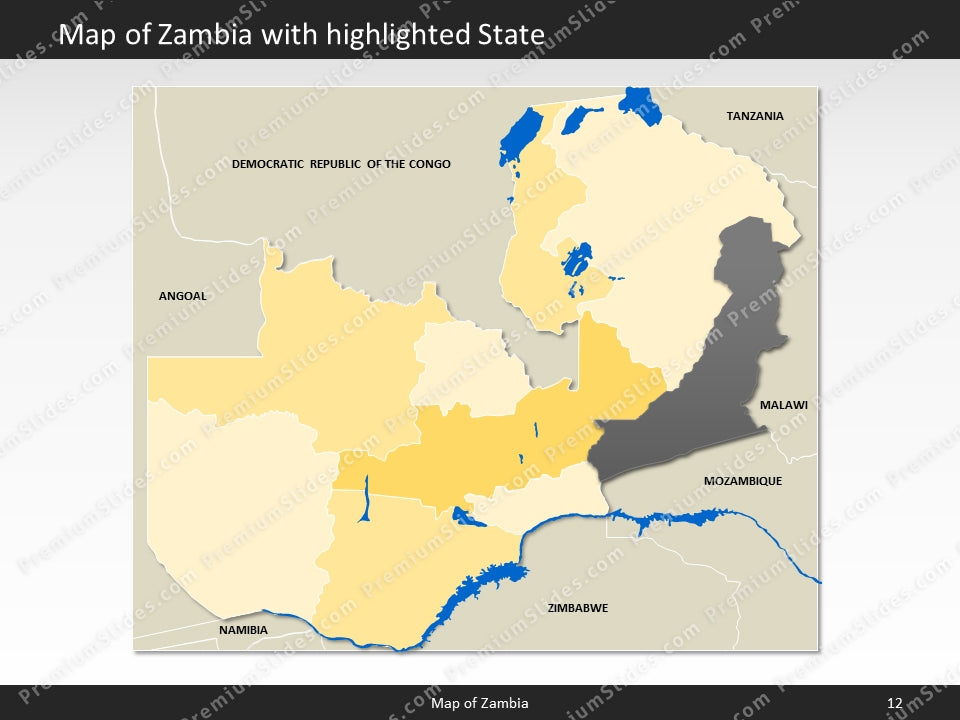 powerpoint map zambia