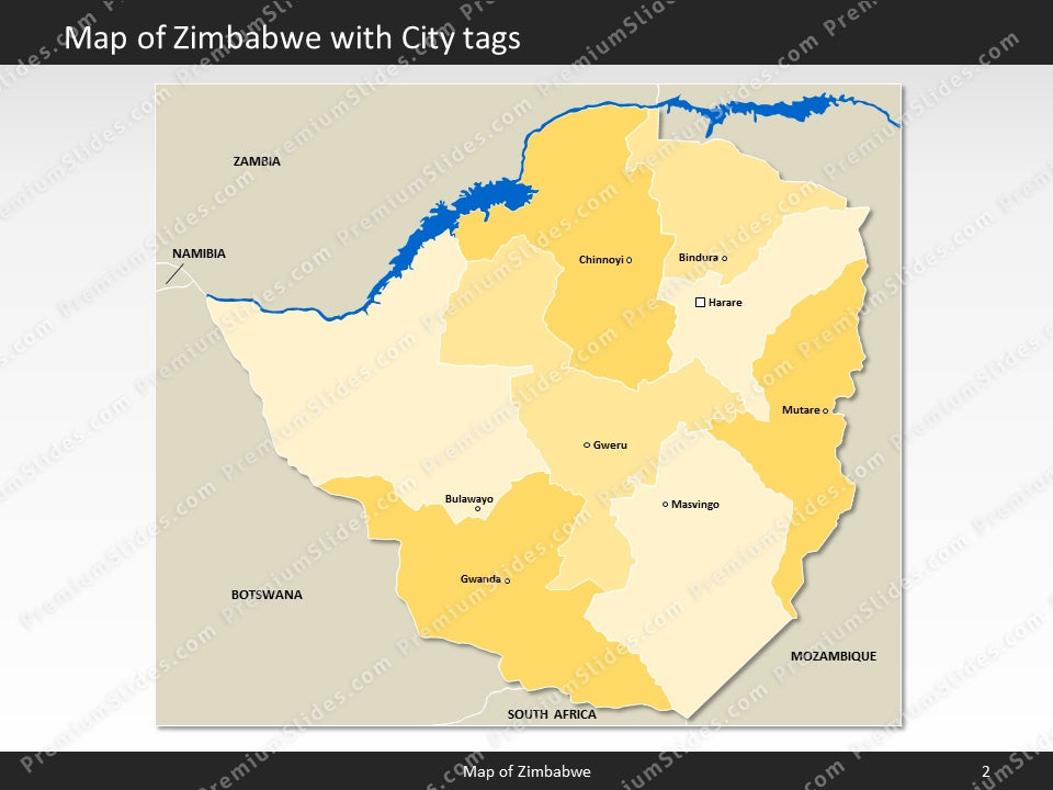 powerpoint map zimbabwe
