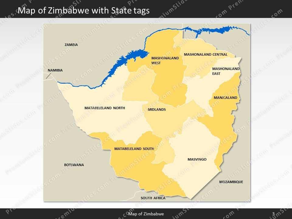 powerpoint map zimbabwe