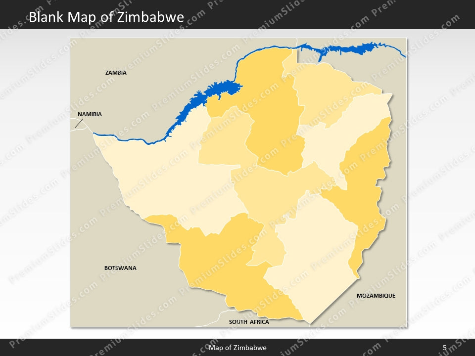 powerpoint map zimbabwe