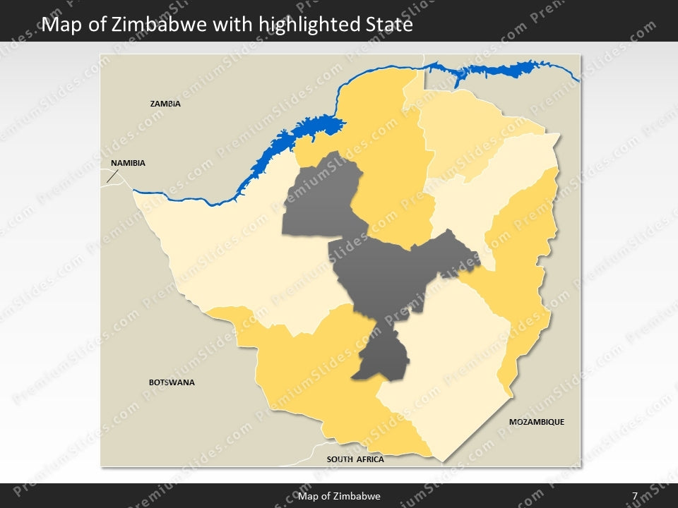 powerpoint map zimbabwe