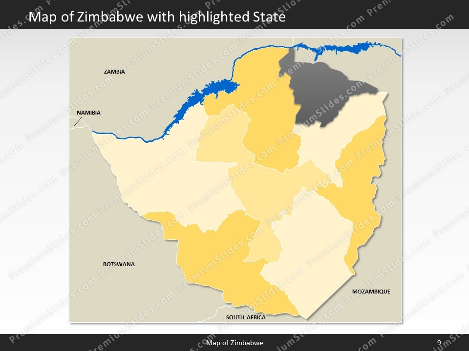 powerpoint map zimbabwe