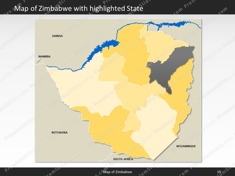 powerpoint map zimbabwe