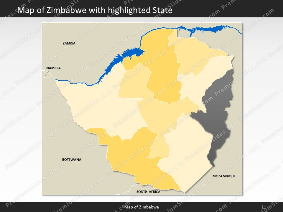 powerpoint map zimbabwe